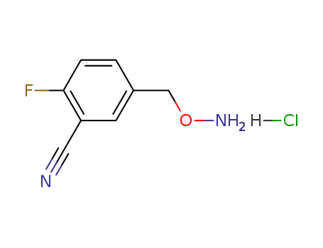 Molecular Structure of 1002750-73-3 (5-(aminooxymethyl)-2-fluorobenzonitrile hydrochloride)