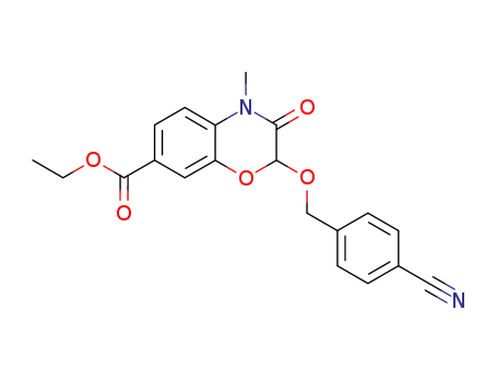ethyl 2-[(4-cyanobenzyl)oxy]-4-methyl-3-oxo-3,4-dihydro-2H-1,4-benzoxazine-7-carboxylate