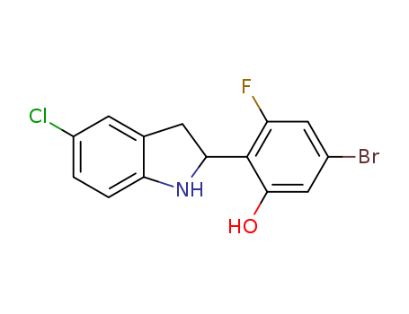 5-bromo-2-(5-chloroindolin-2-yl)-3-fluorophenol