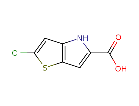 Molecular Structure of 332099-40-8 (2-Chloro-4H-thieno[3,2-b]pyrrole-5-carboxylic acid)