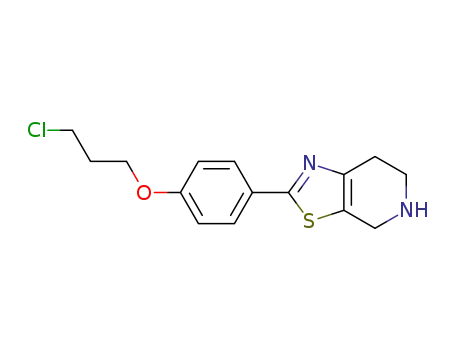 Molecular Structure of 1004764-02-6 (2-{4-[(3-chloropropyl)oxy]phenyl}-4,5,6,7-tetrahydro[1,3]thiazolo[5,4-c]pyridine)