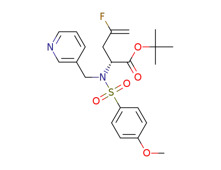 tert-butyl (R)-N-(4-methoxyphenylsulfonyl)-N-(3-pyridylmethyl)-2-amino-4-fluoropent-4-enoate
