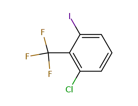 Molecular Structure of 1007455-52-8 (1-chloro-3-iodo-2-trifluoromethyl-benzene)