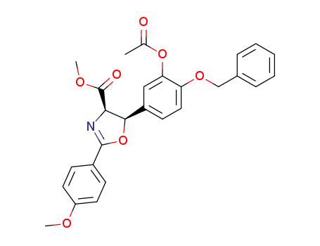 (4R,5R)-5-(3-acetoxy-4-benzyloxyphenyl)-2-(4-methoxyphenyl)-4,5-dihydrooxazole-4-carboxylic acid methyl ester