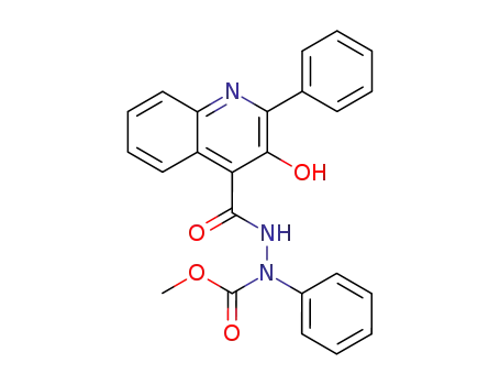 4-Quinolinecarboxylic acid, 3-hydroxy-2-phenyl-,
2-(methoxycarbonyl)-2-phenylhydrazide
