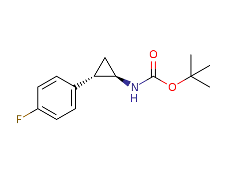 Molecular Structure of 1314323-96-0 ((1R,2S)-tert-butyl 2-(4-fluorophenyl)cyclopropylcarbamate)