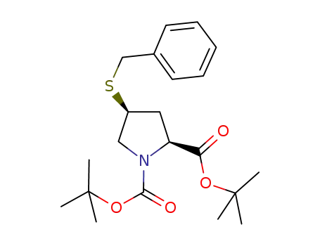 1,2-Pyrrolidinedicarboxylic acid, 4-[(phenylmethyl)thio]-,
bis(1,1-dimethylethyl) ester, (2S,4S)-