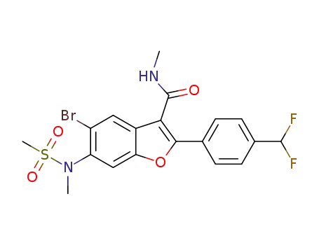 5-bromo-2-(4-(difluoromethyl)phenyl)-N-methyl-6-(N-methylmethylsulfonamido)benzofuran-3-carboxamide