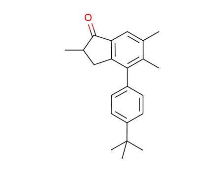 Molecular Structure of 805245-05-0 (1H-Inden-1-one,
4-[4-(1,1-dimethylethyl)phenyl]-2,3-dihydro-2,5,6-trimethyl-)