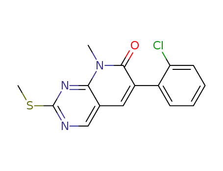 Pyrido[2,3-d]pyrimidin-7(8H)-one,
6-(2-chlorophenyl)-8-methyl-2-(methylthio)-