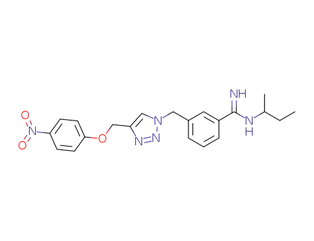 3-((4-((4-nitrophenoxy)methyl)-1H-1,2,3-triazol-1-yl)methyl)-N-sec-butylbenzamidine