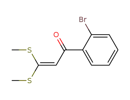 Molecular Structure of 71504-00-2 (1-(2-BROMO-PHENYL)-3,3-BIS-METHYLSULFANYL-PROPENONE)