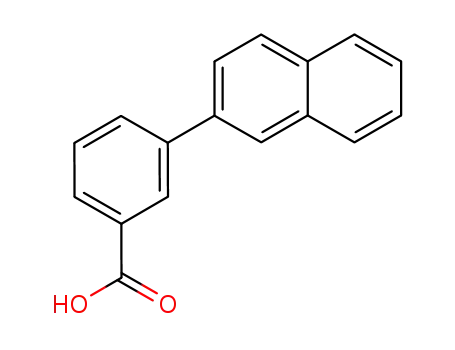 Molecular Structure of 168618-46-0 (3-(6-(Methoxycarbonyl)naphthalen-2-yl)benzoic acid)