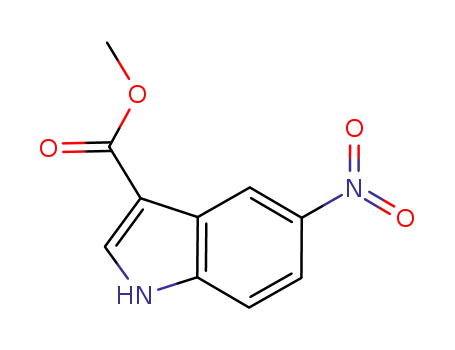 Molecular Structure of 686747-51-3 (Methyl 5-nitro-1H-indole-3-carboxylate)