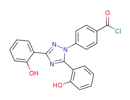 4-(3,5-bis(2-hydroxyphenyl)-1H-1,2,4-triazol-1-yl)benzoyl chloride