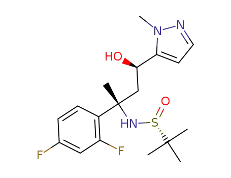 (R)-N-((2S,4R)-2-(2,4-difluorophenyl)-4-hydroxy-4-(1-methyl-1H-pyrazol-5-yl)butan-2-yl)-2-methylpropane-2-sulfinamide