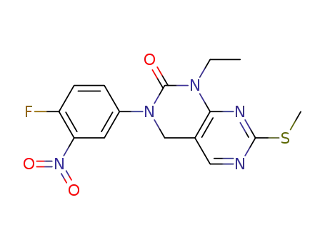 1-ethyl-3-(4-fluoro-3-nitrophenyl)-7-(methylthio)-3,4-dihydropyrimido[4,5-d]pyrimidin-2(1H)-one