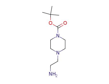 Molecular Structure of 192130-34-0 (4-(2-AMINO-ETHYL)-PIPERAZINE-1-CARBOXYLIC ACID TERT-BUTYL ESTER)