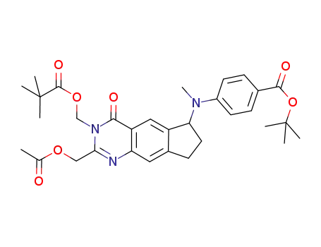 tert-butyl 4-[N-[2-acetoxymethyl-4-oxo-3-pivaloyloxymethyl-3,4,7,8-tetrahydro-6H-cyclopenta[g]quinazolin-6-yl]-N-methylamino]benzoate