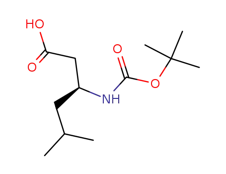 Molecular Structure of 138165-75-0 (3-[(T-BUTOXYCARBONYL)AMINO]-5-METHYLHEXANOICACID)