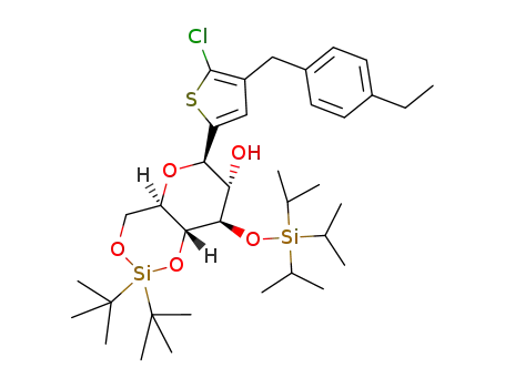 (4aR,6S,7S,8R,8aR)-2,2-di-tert-butyl-6-[5-chloro-4-(4-ethylbenzyl)-2-thienyl]-8-[(triisopropylsilyl)oxy]-hexahydropyrano[3,2-d][1,3,2]dioxasilin-7-ol