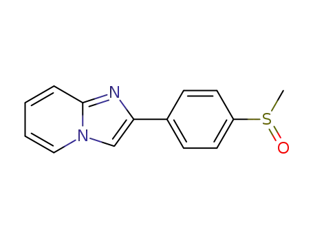 Molecular Structure of 2076-74-6 (2-[4-(methylsulfinyl)phenyl]imidazo[1,2-a]pyridine)