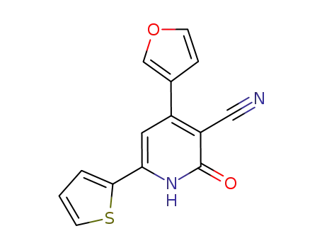 Molecular Structure of 956117-78-5 (4-(furan-3-yl)-2-oxo-6-(thiophen-2-yl)-1,2-dihydropyridine-3-carbonitrile)