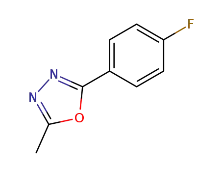 Molecular Structure of 145694-80-0 (1,3,4-Oxadiazole, 2-(4-fluorophenyl)-5-methyl-)