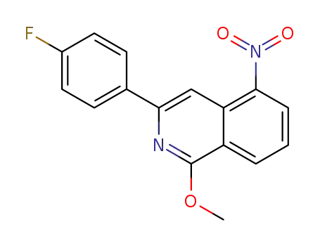 Molecular Structure of 1613435-43-0 (3-(4-fluorophenyl)-1-methoxy-5-nitroisoquinoline)