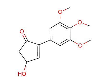 Molecular Structure of 631900-73-7 (2-Cyclopenten-1-one, 4-hydroxy-2-(3,4,5-trimethoxyphenyl)-)