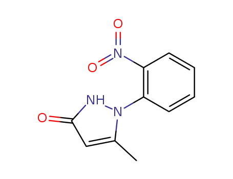 Molecular Structure of 67916-05-6 (5-METHYL-1-(2-NITROPHENYL)PYRAZOL-3-ONE)