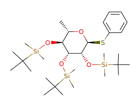 phenyl 6-deoxy-2,3,4-tri-O-tert-butyldimethylsilyl-1-thio-α-L-mannopyranoside