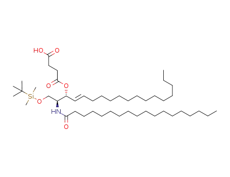 (2S,3R,4E)-1-O-tert-butyldimethylsilyl-3-O-succinoyl-2-octadecanamido-4-octadecene-1,3-diol