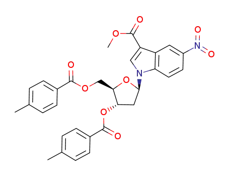 methyl 1-[2-deoxy-3,5-bis(4-methylbenzoyl)-β-D-ribofuranosyl]-5-nitroindole-3-carboxylate
