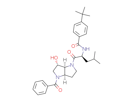 (-)-(3aR,6aS)-N-[(1S)-1-((6S)-4-benzoyl-6-hydroxyhexahydropyrrolo[3,2-b]pyrrole-1-carbonyl)-3-methylbutyl]-4-tert-butylbenzamide