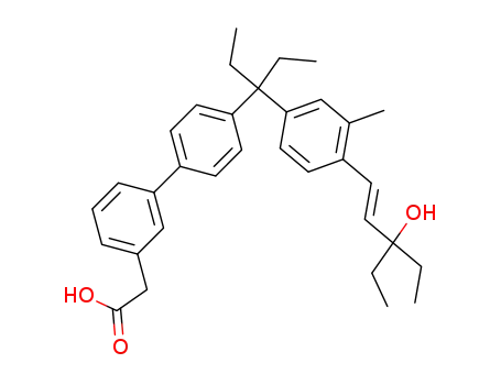 (4'-{1-ethyl-1-[4-((E)-3-ethyl-3-hydroxy-1-pentenyl)-3-methyl-phenyl]-propyl}-biphenyl-3-yl)-acetic acid