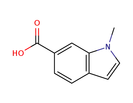 Molecular Structure of 202745-73-1 (1-METHYL-1H-INDOLE-6-CARBOXYLIC ACID 97)