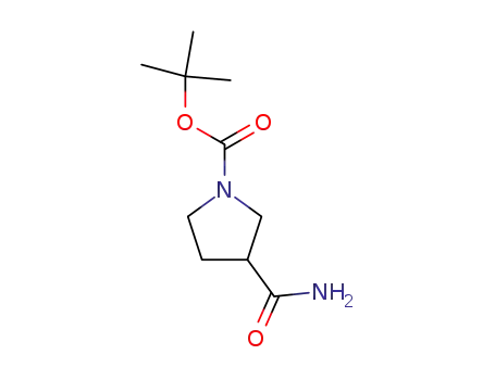 Molecular Structure of 122684-34-8 (3-Aminocarbonyl-1-Boc-pyrrolidine)