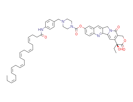 10-[4-[[4-(cis-4,7,10,13,16,19-docosahexenoyl)amino]benzyl]-1-piperazino]carbonyloxy-camptothecin