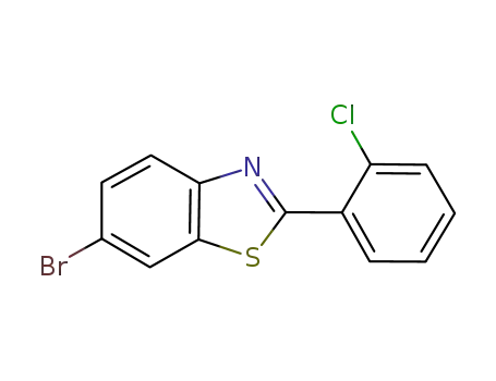 Molecular Structure of 1235453-34-5 (6-bromo-2-(2-chlorophenyl)benzo[d]thiazole)