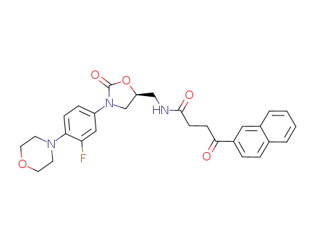 (S)-N-[[3-(3-fluoro-4-morpholinylphenyl)-2-oxo-5-oxazolidinyl]methyl]-4-(2-naphthyl)-4-oxobutanamide