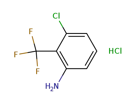 Molecular Structure of 1007455-51-7 (3-chloro-2-trifluoromethyl-phenylamine hydrochloride)