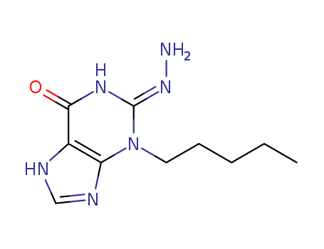 (E)-2-hydrazono-3-pentyl-1,2,3,4,5,7-hexahydropurin-6-one