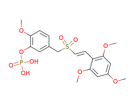 페놀, 2-메톡시-5-[[[(1E)-2-(2,4,6-트리메톡시페닐)에테닐]술포닐]메틸]-, 1-(인산이수소)