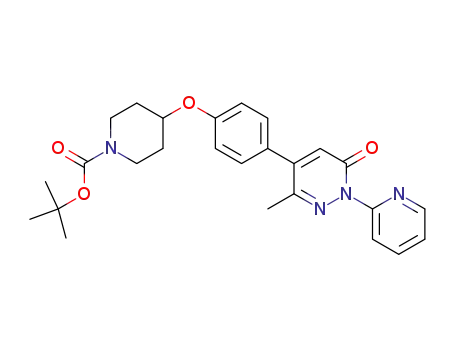 4-[4-(3-methyl-6-oxo-1-pyridin-2-yl-1,6-dihydropyridazin-4-yl)-phenoxy]-piperidine-1-carboxylic acid tert-butyl ester