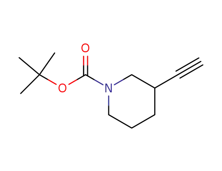 Molecular Structure of 664362-16-7 (1-Piperidinecarboxylic acid, 3-ethynyl-, 1,1-dimethylethyl ester)
