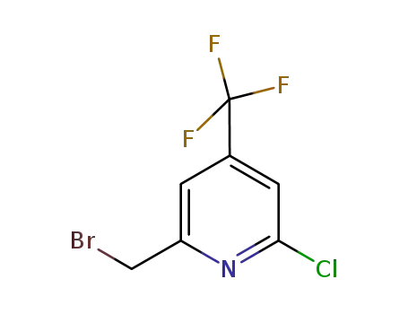 Molecular Structure of 862120-75-0 (2-Bromomethyl-6-chloro-4-(trifluoromethyl)pyridine)