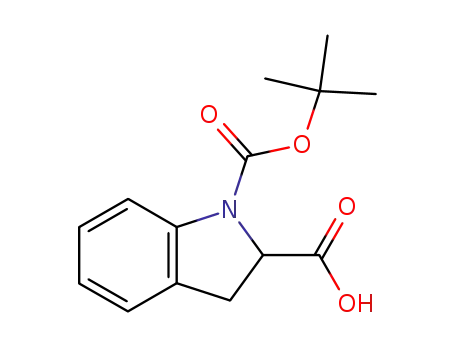 Molecular Structure of 137088-51-8 (1-(TERT-BUTOXYCARBONYL)-2-INDOLINECARBOXYLIC ACID)