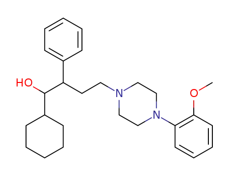 Molecular Structure of 228418-77-7 (1-Piperazinebutanol, a-cyclohexyl-4-(2-methoxyphenyl)-b-phenyl-)