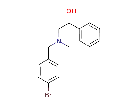 Molecular Structure of 415954-71-1 (α-[[[(4-bromophenyl)methyl]methylamino]methyl]benzenemethanol)